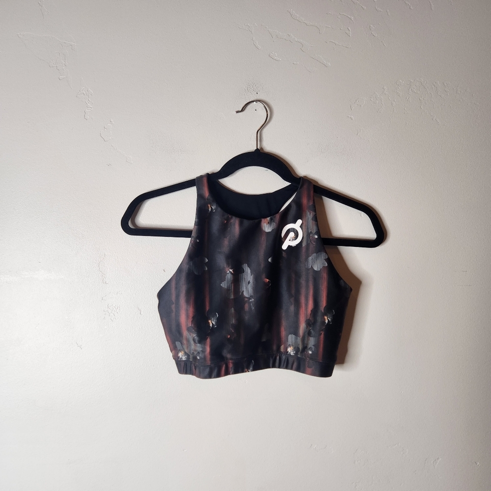 Peloton Show Up Floral High Neck Bra Size Medium - Picture 3 of 7